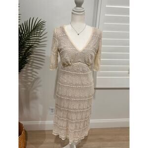 Rabbit Rabbit Rabbit Cream Lace Overlay Spring Dress Size 8